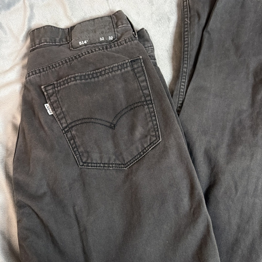 Vintage Mens Distressed Levi's 514 Black 32x32 White Tag Black Label Pants